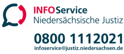 Schmuckgrafik InfoService Niedersächsische Justiz. Öffnet die Internetseite: justizportal.niedersachsen.de/Infoservice)